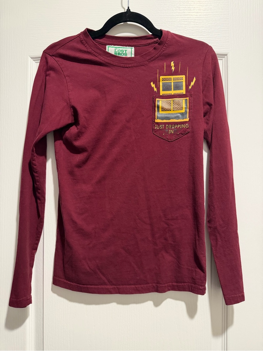 Women’s Lost Bros “Just Dropping In” Tower of Terror Long Sleeve Graphic Tee XS